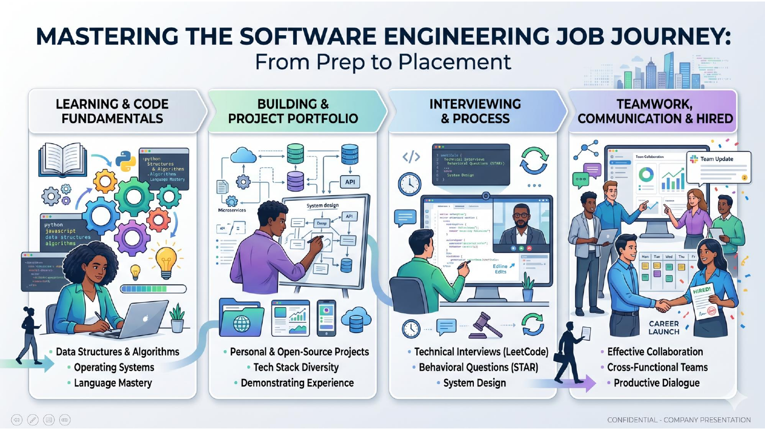 The four stages of the software engineering job journey