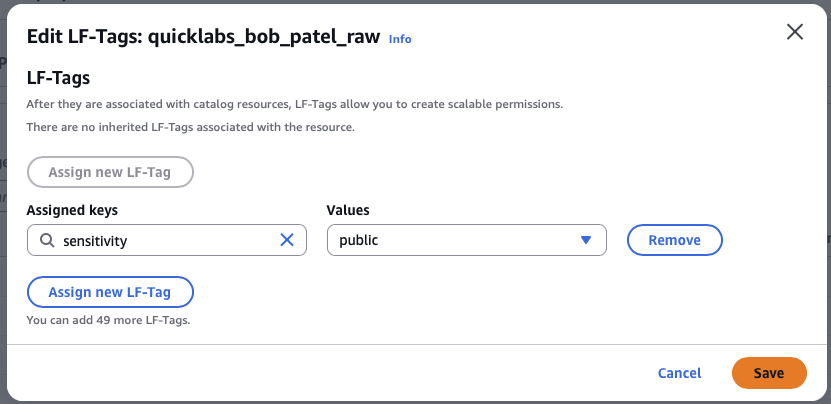 Assign sensitivity=public tag to curated_oil table
