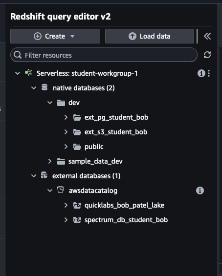 Workgroup catalog — fully expanded